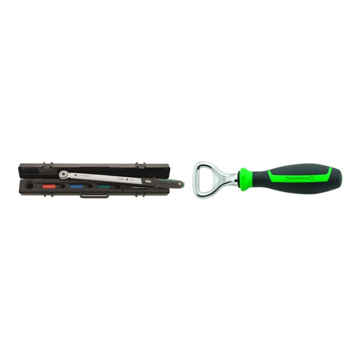 Set Stahlwille 1/2“ Drehmomentschlüssel-Set 40-200 N·m + Flaschenöffner Kapselheber