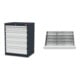Set STIER Schubladenschrank mit 6 Schubladen BxTxH 700x575x920 mm +...