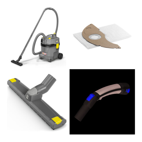 Set Kärcher: NT 22/1 Ap Te L Sauger + Vliesfilter + DN 35 Düse, Krümmer & Saugr.