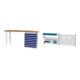 Set STIER Werkbank BxTxH 2000x600x1060 mm mit 1 Schrankgehäuse der Breite...