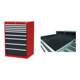 Set STIER Schubladenschrank mit 9 Schubladen BxTxH 700x575x1020 mm...