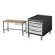 Set STIER Fahrbare Werkbank Premium mit 1 Schublade BxTxH 1500x700x880 mm +...