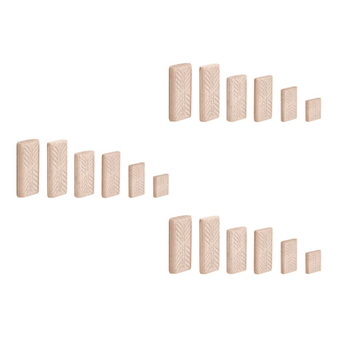 Set Festool Dübel Buche D 6x40 BU + D 8x40 BU+D 10x50 BU+D 8x50 BU+D 5x30 BU
