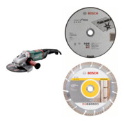 Set Metabo Winkelschleifer WEA 26-230 MVT+Bosch 3 Trennscheiben 230 mm