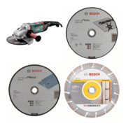 Set Metabo Winkelschleifer WEA 26-230 MVT+Bosch 3 Trennscheiben 230 mm
