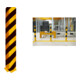 Set Schake Anfahrschutz, Winkel Stahlblech 6mm, Höhe 400mm, Schenkellänge 160mm, gelb / schwarz + BefestigungsschraubensatzTyp 1-1