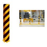 Set Schake Anfahrschutz, Winkel Stahlblech 6mm, Höhe 400mm, Schenkellänge 160mm, gelb / schwarz + BefestigungsschraubensatzTyp 1