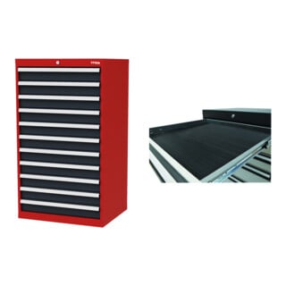 Set STIER Schubladenschrank mit 11 Schubladen BxTxH 700x575x1220 mm...