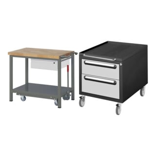 Set STIER Werkbank Premium mit abs. Fahrgestell und 1 Schublade BxTxH...