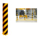 Set Schake Anfahrschutz, U, Profil Stahlblech 6mm, Höhe 400mm, Schenkellänge 160mm, gelb / schwarz + BefestigungsschraubensatzTyp 1-1