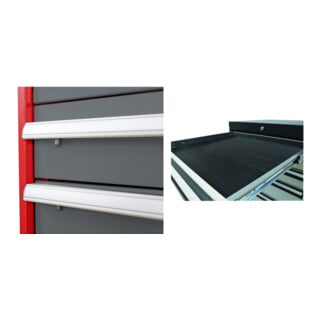 Set STIER Schubladenschrank mit 8 Schubladen BxTxH 700x575x1220 mm...