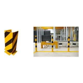 Set Schake Anfahrschutz, U, Profil Stahlblech 6mm, Höhe 400mm,...
