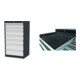 Set STIER Schubladenschrank mit 8 Schubladen BxTxH 700x575x1220 mm +...