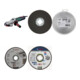 Set Metabo Flachkopf-Winkelschleifer WEF15-125 + Bosch 5 Trennscheiben 125 mm-1