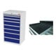 Set STIER Schubladenschrank mit 8 Schubladen BxTxH 700x575x1220 mm...