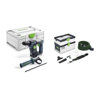 Set Festool Akku-Bohrhammer BHC 18-Basic + Akku-Absaugmobil CTLC SYS I-Basic CLEANTEC