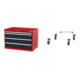 Set STIER Schubladenschrank mit 4 Schubladen BxTxH 900x575x620 mm...