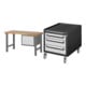 Set STIER Werkbank Premium mit 3 Schubladen BxTxH 1500x700x840mm +...