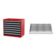 Set STIER Schubladenschrank mit 7 Schubladen BxTxH 900x575x820 mm...