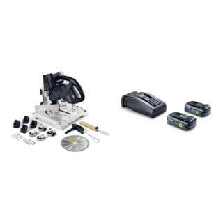 Set Festool Akku-Leistensägen SYMC 70 EB-Basic SYMMETRIC + Energie-Set 18V 2xTBX4/TCL6