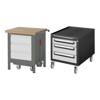 Set STIER Werkbank Premium mit abs. Fahrgestell und 3 Schubladen BxTxH...