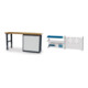 Set STIER Werkbank BxTxH 2000x600x860 mm mit 1 Schrankgehäuse der Breite 900...