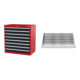 Set STIER Schubladenschrank mit 8 Schubladen BxTxH 900x575x920 mm...