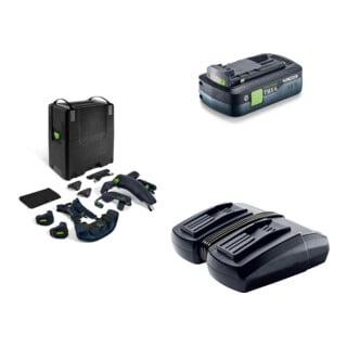 Set Festool Exoskelett EXO 18-Basic ExoActive + Tabless Akkupack BP 18 TBX 4 C-ASI + Schnellladegerät TCL 6 DUO
