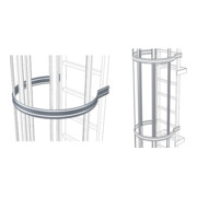 Set ZARGES Rückenschutzbügel D = 700 mm Stahl verzinkt + ZARGES Rückenschutzstrebe 1.400 mm Stahl verzinkt