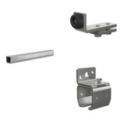 Set MEA Laufrohr Nr. 2 / 2 m / verzinkt + MEA Wandbefestigung Nr.2 + MEA Rohrpuffer Nr.2