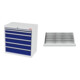 Set STIER Schubladenschrank mit 6 Schubladen BxTxH 900x575x920 mm...