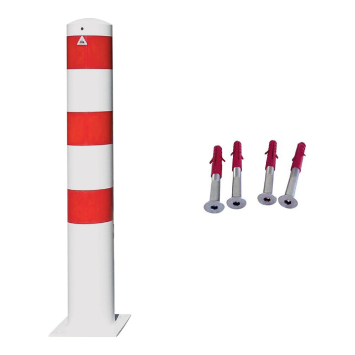 Set Schake Absperrpfosten Typ 40100P, ortsfest, Dübelbefestigung + BefestigungsschraubensatzTyp 2