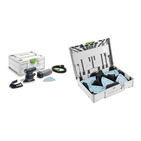 Set Festool Deltaschleifer DTS 400 REQ-Plus + Festool Schleifmittel-Systainer³ SYS-STF DELTA GR-Set Granat
