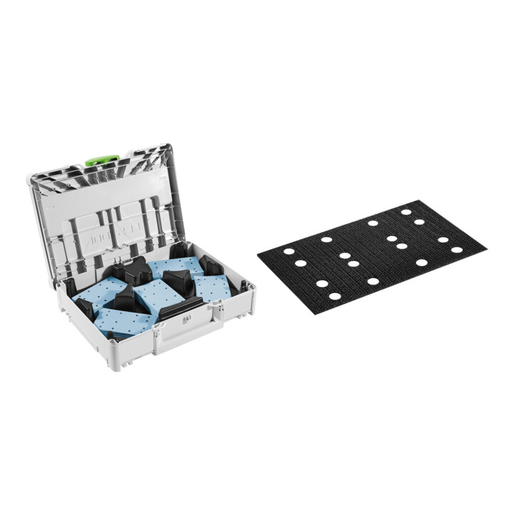 Set Festool Schleifmittel-Systainer³ SYS-STF 80X133 GR-Set Granat + Protection Pad PP-STF 80x133 /2