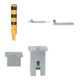 Set Schake Absperrpfosten, herausnehmbar + Dreikantverschluss Ø 193mm, gelb...