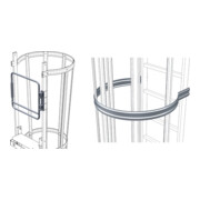 Set ZARGES Doppelsicherungsschranke ST + ZARGES Rückenschutzbügel D = 700 mm Stahl verzinkt