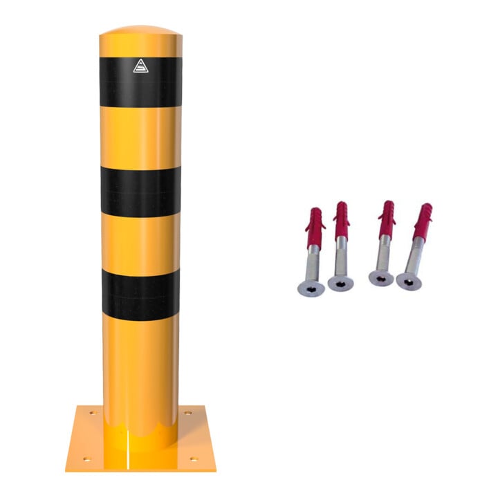Set Durchgangssperre 70x70mm feuerverzinkt, rot Zylind + BefestigungsschraubensatzTyp 1