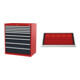 Set STIER Schubladenschrank mit 9 Schubladen BxTxH 900x575x1020 mm...