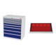 Set STIER Schubladenschrank mit 9 Schubladen BxTxH 900x575x1020 mm...
