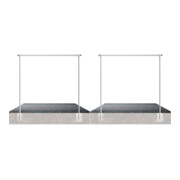 Set Schake Wäschetrockengerüst Ø60mm, Querstange 3,00m, 6 Haken einseitig + Aufpreis für Mehrhaken für Wäschesystem (gebogen) (Aufpreis je Haken)