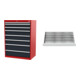 Set STIER Schubladenschrank mit 8 Schubladen BxTxH 900x575x1220 mm...