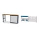 Set STIER Werkbank BxTxH 2000x600x960 mm mit 1 Schrankgehäuse der Breite 900...