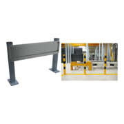 Set Schake Barriere aus Aluminiumprofil 100x20mm + Absperrkette