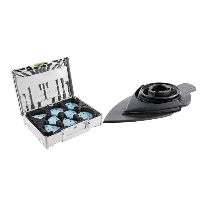 Set Schleifmittel-Systainer³ SYS-STF D90/V93 GR-Set Granat + Schleifschuh LSS-STF-RO90 V93/6