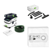 Set Festool Absaugmobil CTM MIDI I CLEANTEC Staubklasse M + Festool SELFCLEAN Filtersack SC-FIS-CT MINI/MIDI-2/5/CT15 + Festool Standard-Reinigungsset RS-ST D 27/36-Plus