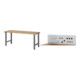 Set STIER Werktisch Premium BxTxH 2000x700x840 mm + Lochplatte BxTxH...