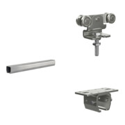 Set MEA Laufrohr Nr. 2 / 2 m / verzinkt + MEA Deckenbefestigung Nr.2 + MEA Doppelrolle Nr.2