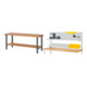 Set STIER Werktisch Premium mit Ablageboden BxTxH 2000x700x840 mm +...