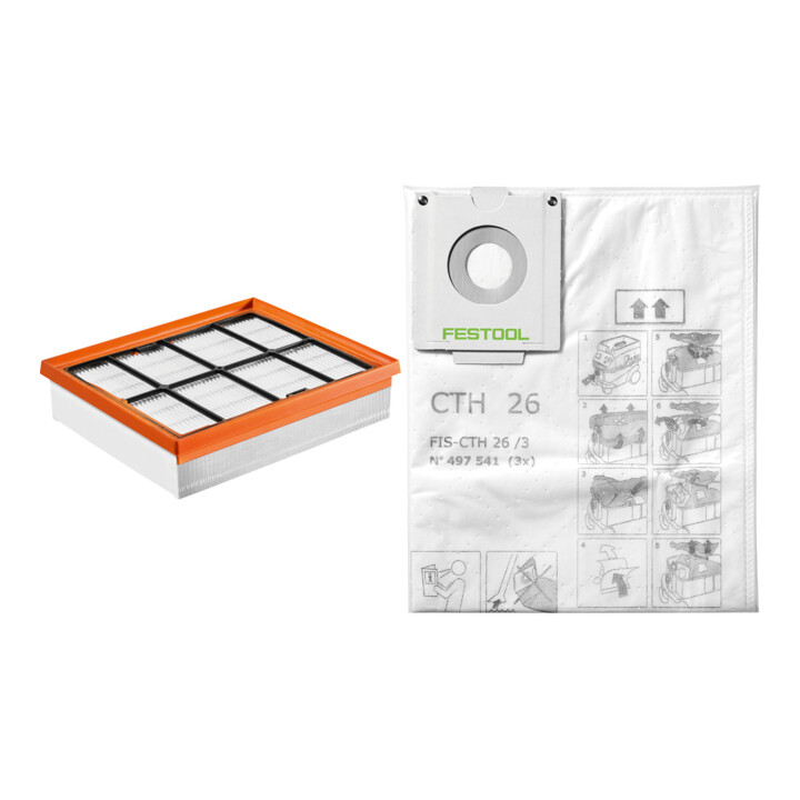 Set Festool Hauptfilter HF-CTH 26/48 + Festool Sicherheitsfiltersack FIS-CTH 26/3