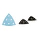 Set Schleifblätter STF 93V/6 P100 GR/100 Granat + Schleifschuh StickFix hart SSH-STF-V93/6-H/2-1